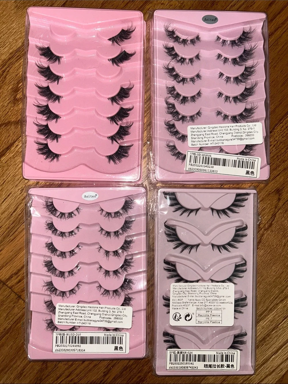 Lot Bundle of Striped Multi-Pack False Eyelashes - Black
